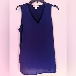 Michael Kors Blue Sleeveless Blouse